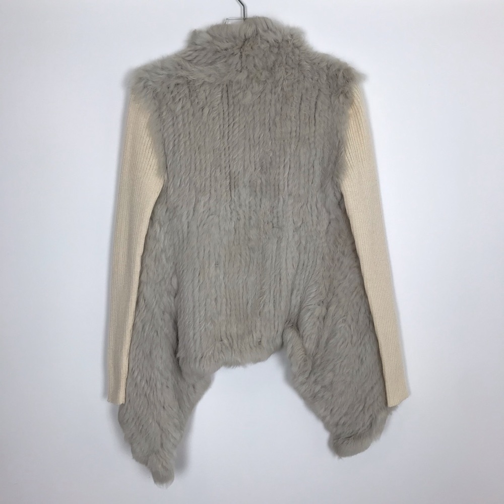 Love Token Open Front Rabbit Fur Sweater Vest XS - Picture 3 of 8